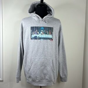 NELK BOYS Full Send Last Supper Grey Hoodie XL